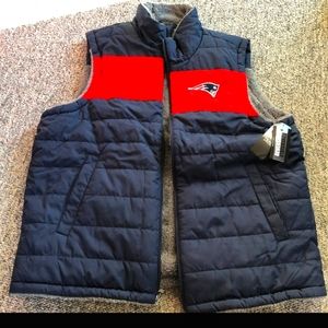 NWT NFL Vest New England Patriots. Reversible Vest